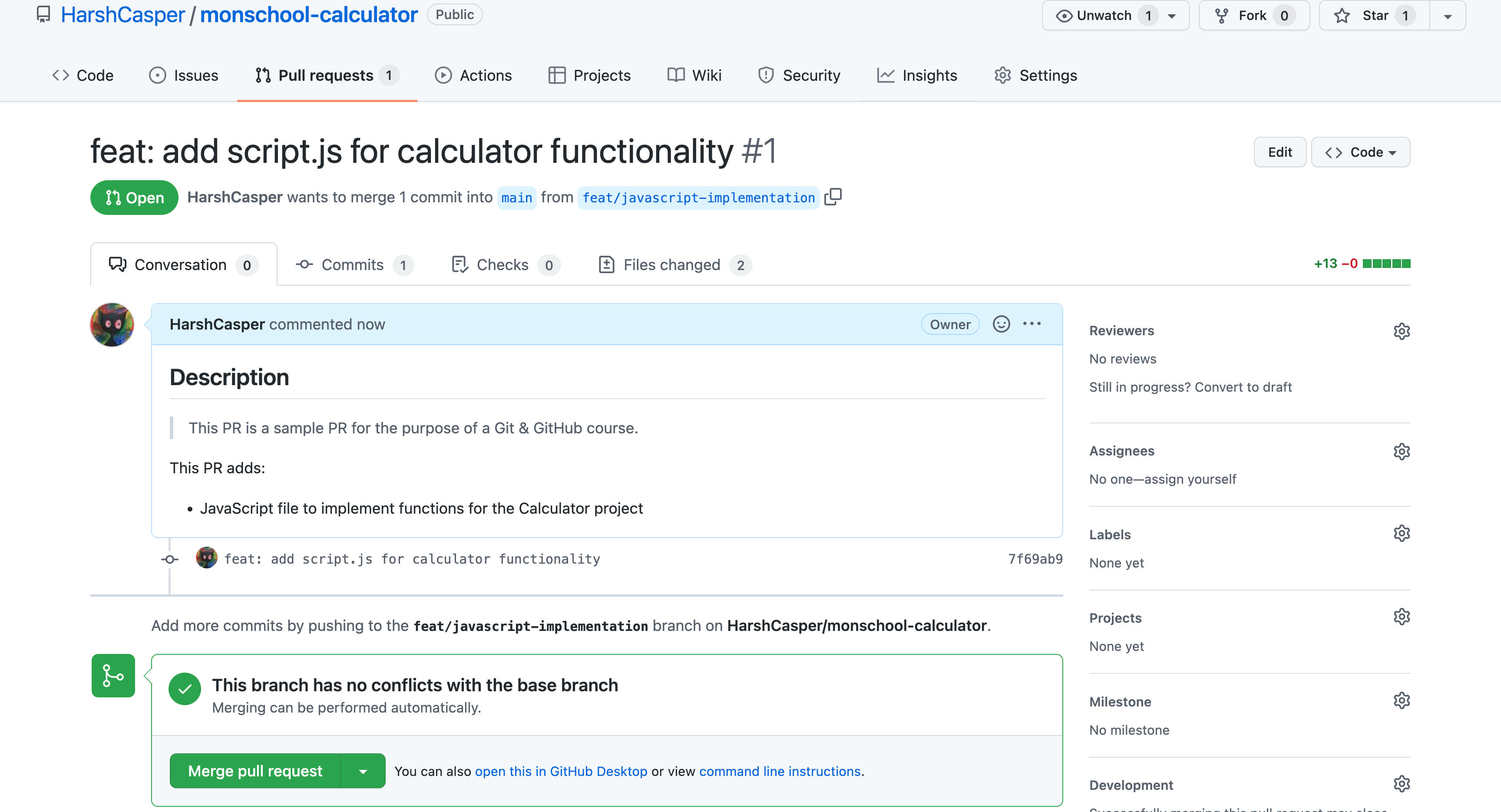 MonSchool Calculator PR page